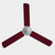 Maroon coloured ceiling fan blade covers on a 3 blade ceiling fan